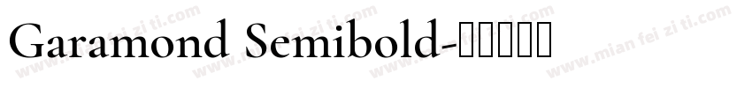 Garamond Semibold字体转换
